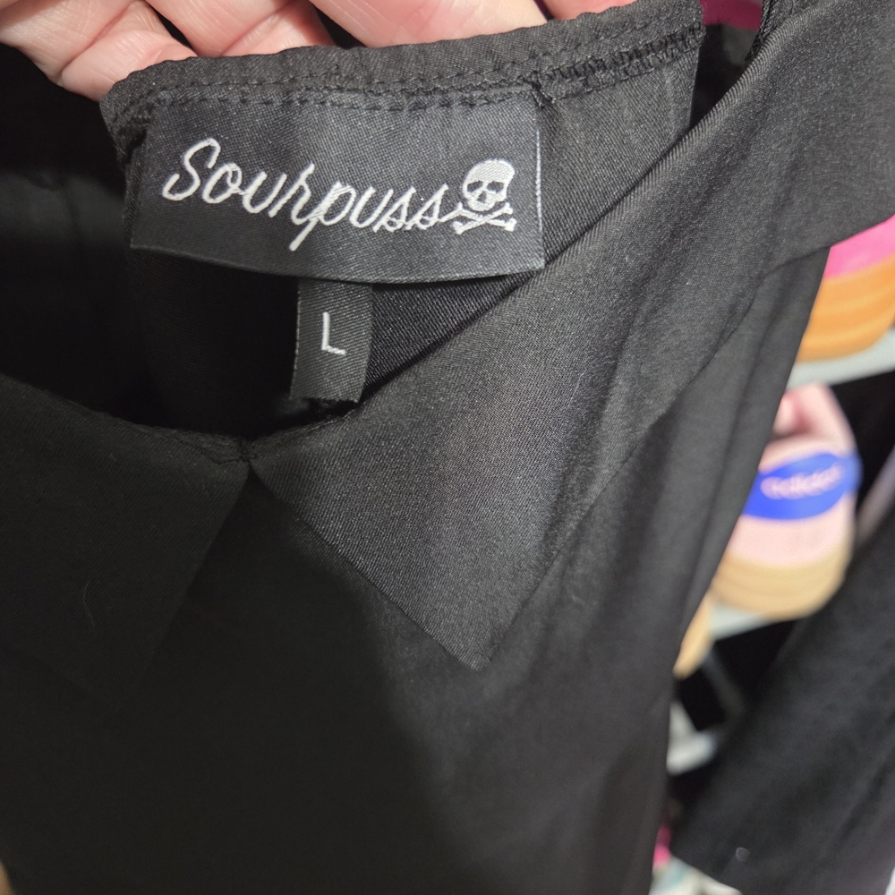 Sourpuss Black Dress. Size Large - Picture 3 of 5
